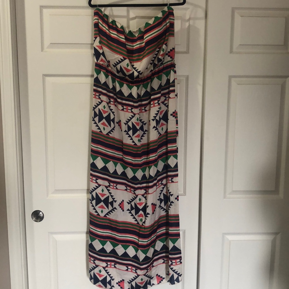 Plus Size Tribal Print Maxi Dress 3x EUC